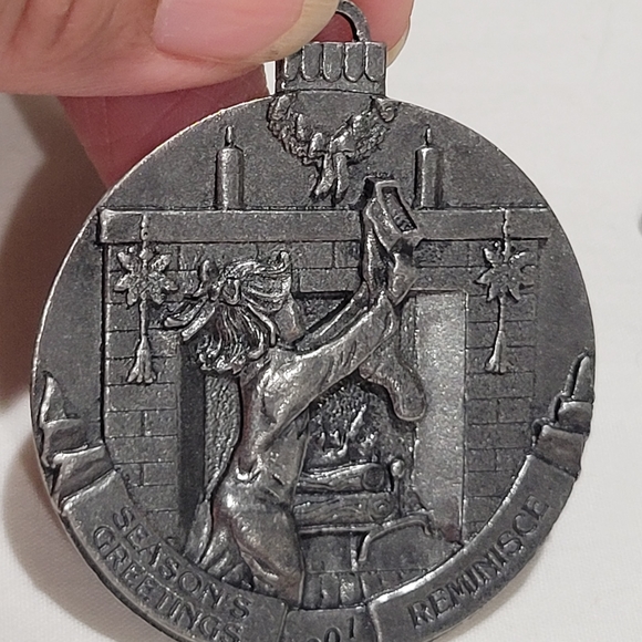 Christmas ornaments silver/ pewter color angels lot of 6 - Picture 6 of 9